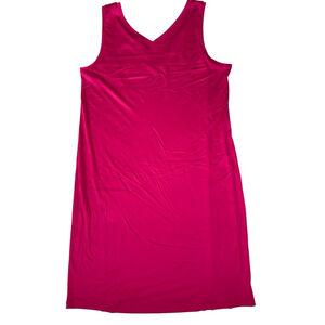 NWT Hanro Fuchsia Pink Sleeveless Cotton Nightshirt‎ Womens Size Small